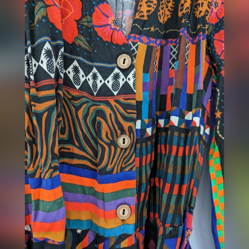 Farm Rio Colorful Patterned Midi Dress - Picture 9 of 10